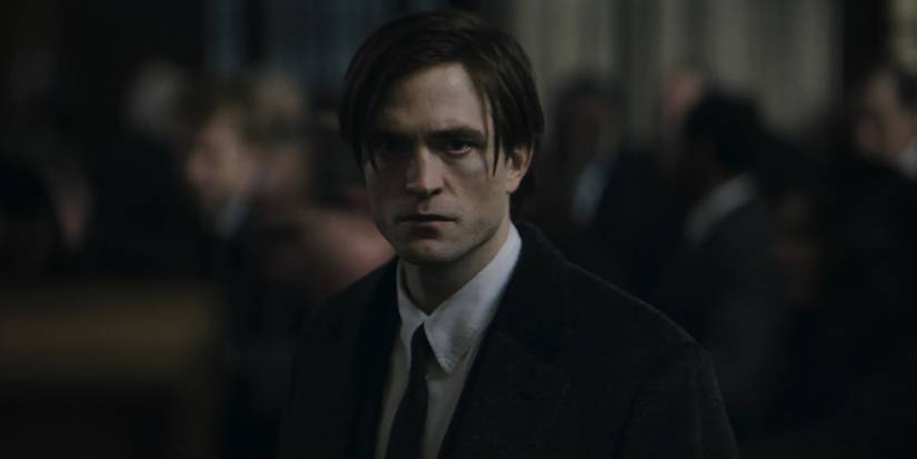 Bruce Wayne at a funeral in The Batman