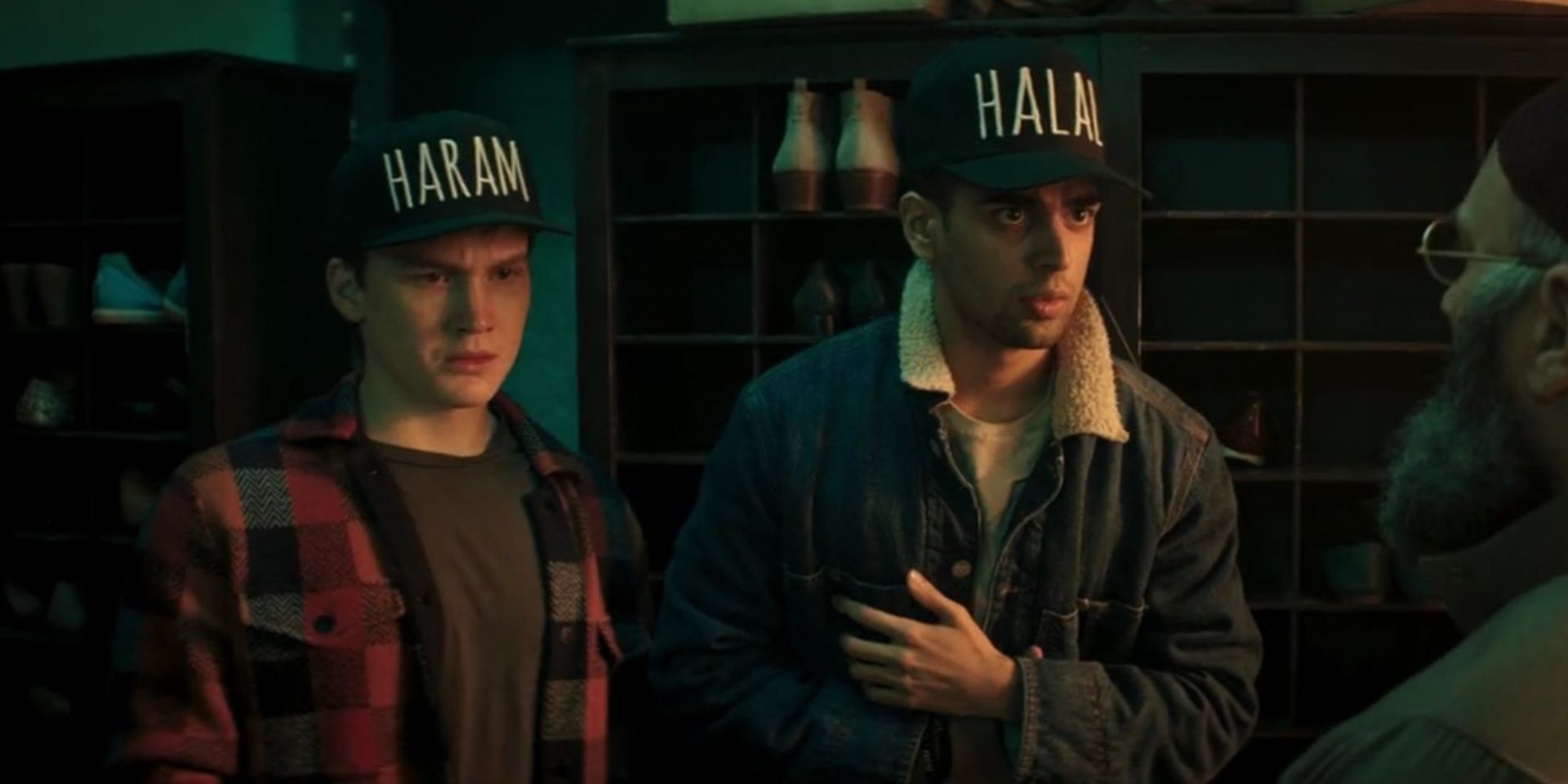 Bruno and Kamran wear haram and halal caps in Ms Marvel Episode 6
