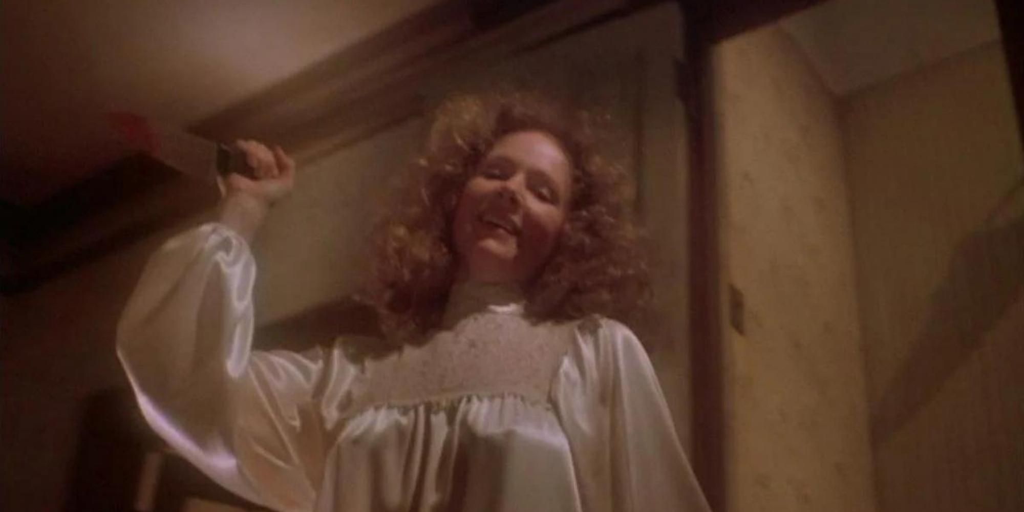 Margaret White with a knife in Carrie