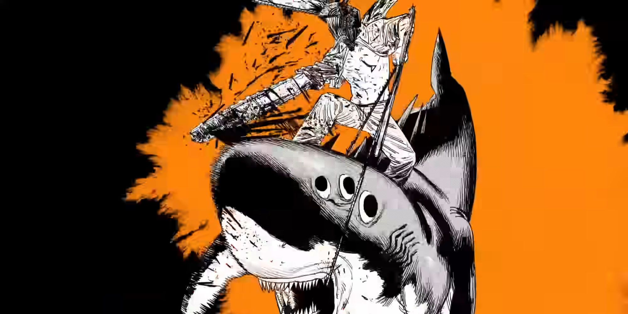 Chainsaw Man - Denji Riding The Shark Fiend Into Battle