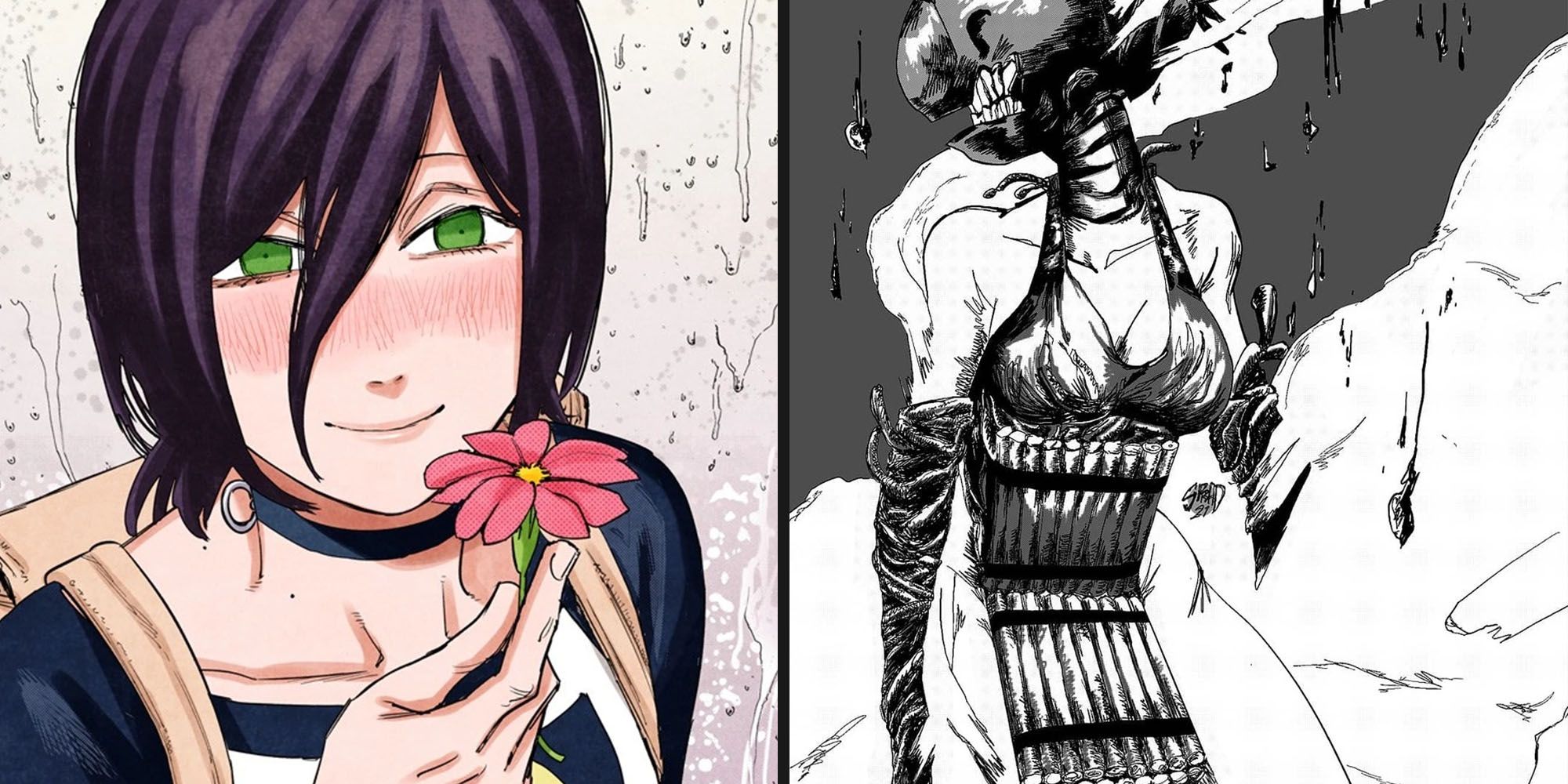 Chainsaw Man - Reze Human Form Side By Side With Her Devil Form