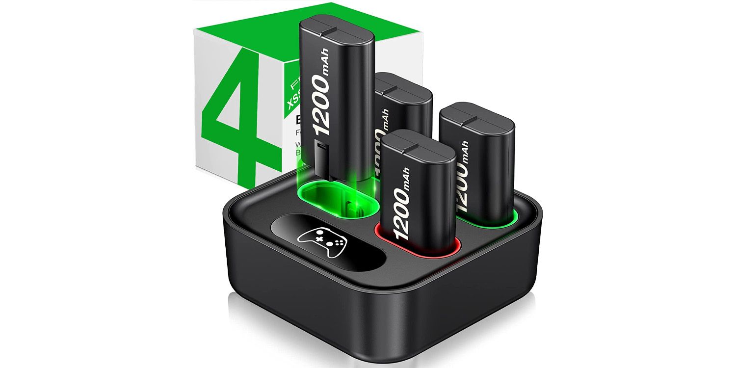 Charger for Xbox One Controller Battery Pack with 4 x 1200mAh USB Rechargeable Xbox One Battery Charger Station for Xbox Series X, Xbox One