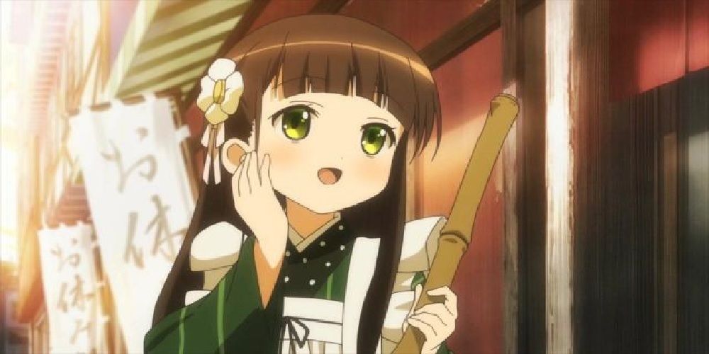 Chiya Ujimatsu as she appears in the Is This Order a Rabbit? anime