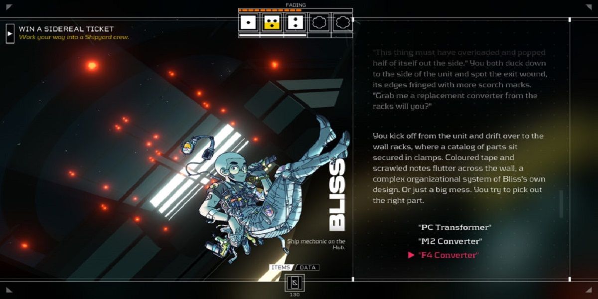 Citizen Sleeper Screenshot Bliss, Ship Mechanic