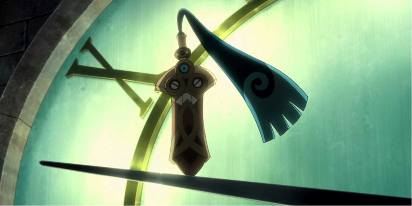 Honedge on clock face. 