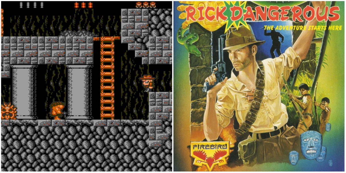 Rick Dangerous Gameplay & Rick Dangerous Box Art