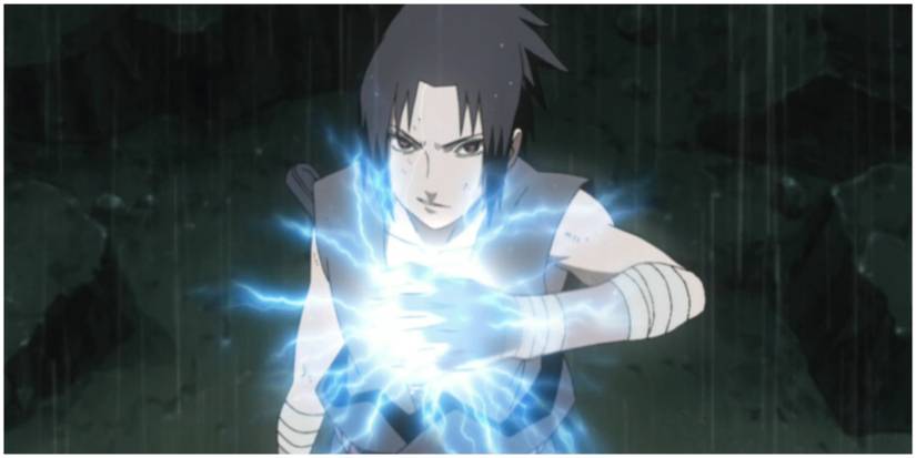 Sasuke Using Chidori Against Itachi