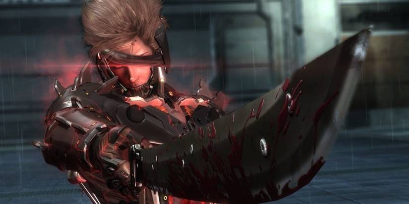 Raiden with bloody sword.