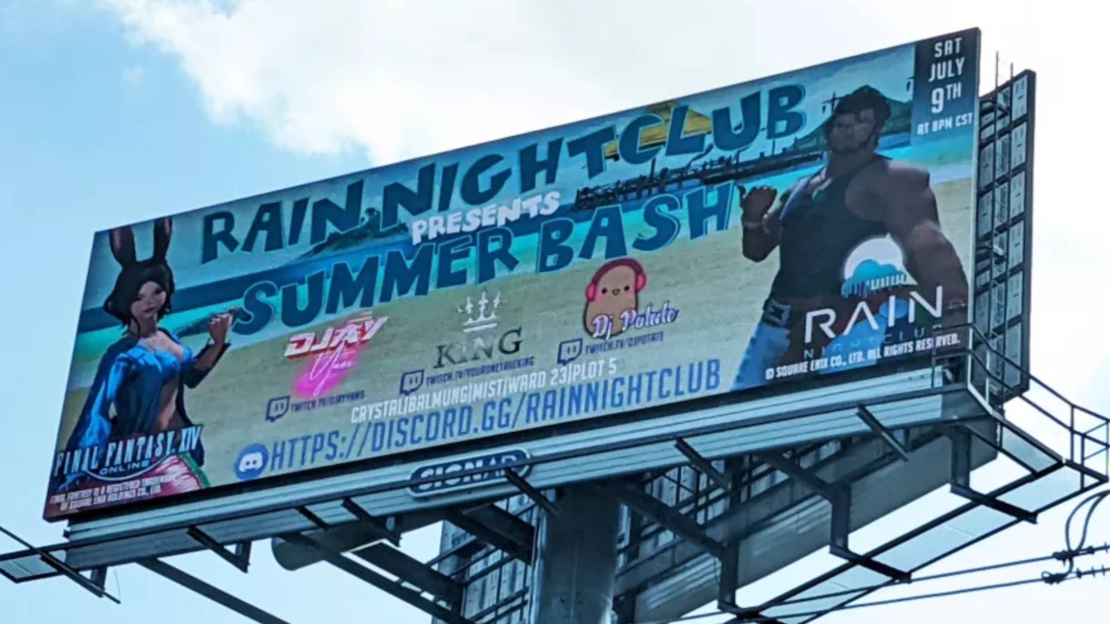 Billboard of Final Fantasy 14 event.