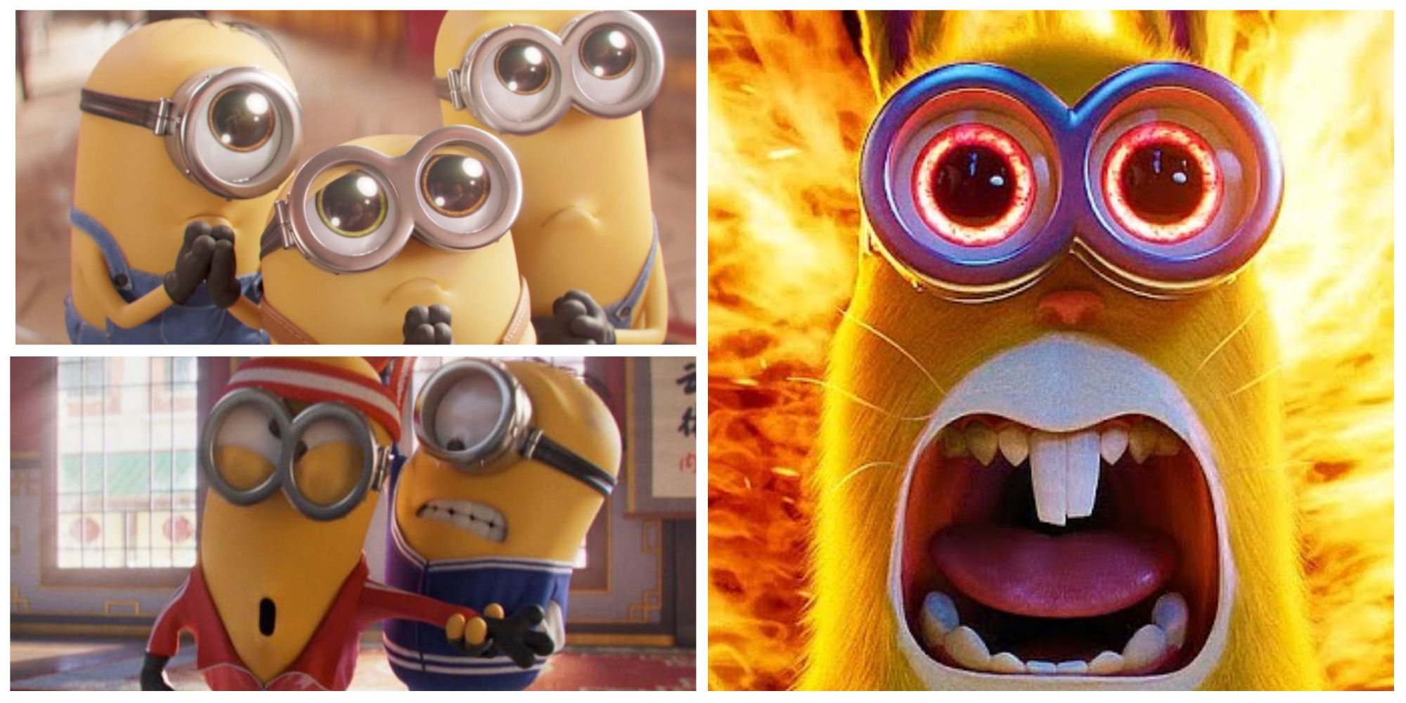 three pictures from minions: the rise of gru