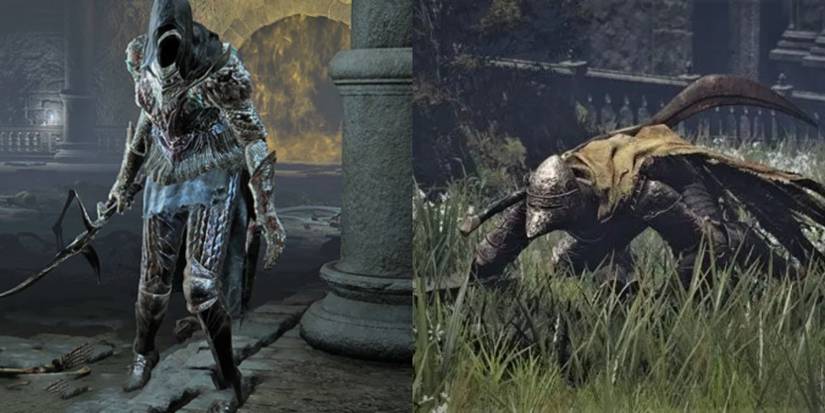 Split image of Black Knife Assassin and Bloodhound Knight.