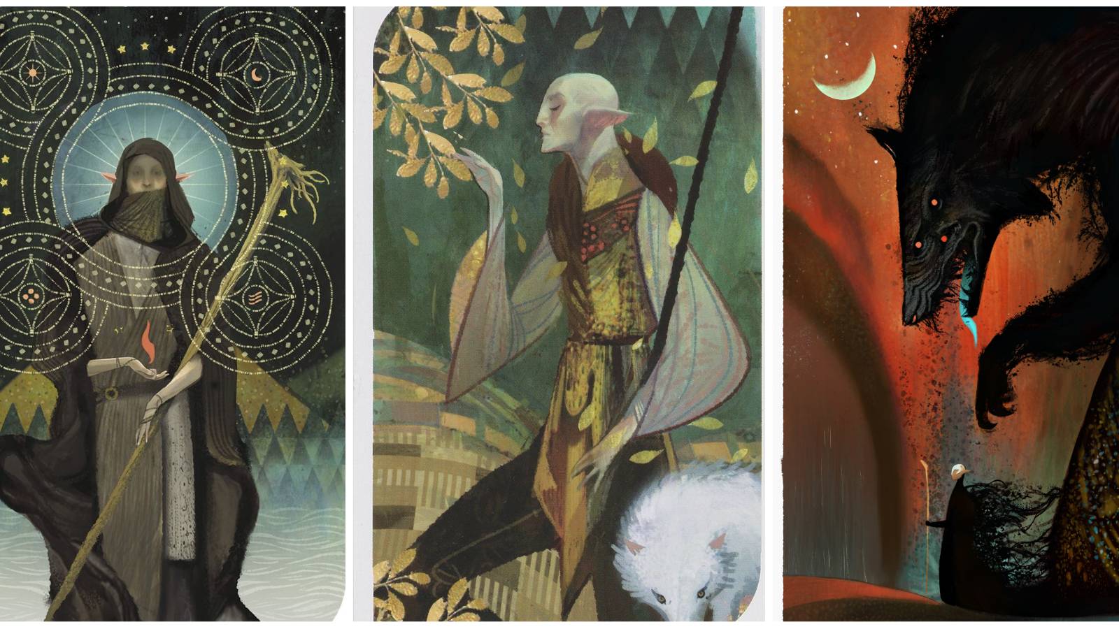 Solas' three tarot cards.