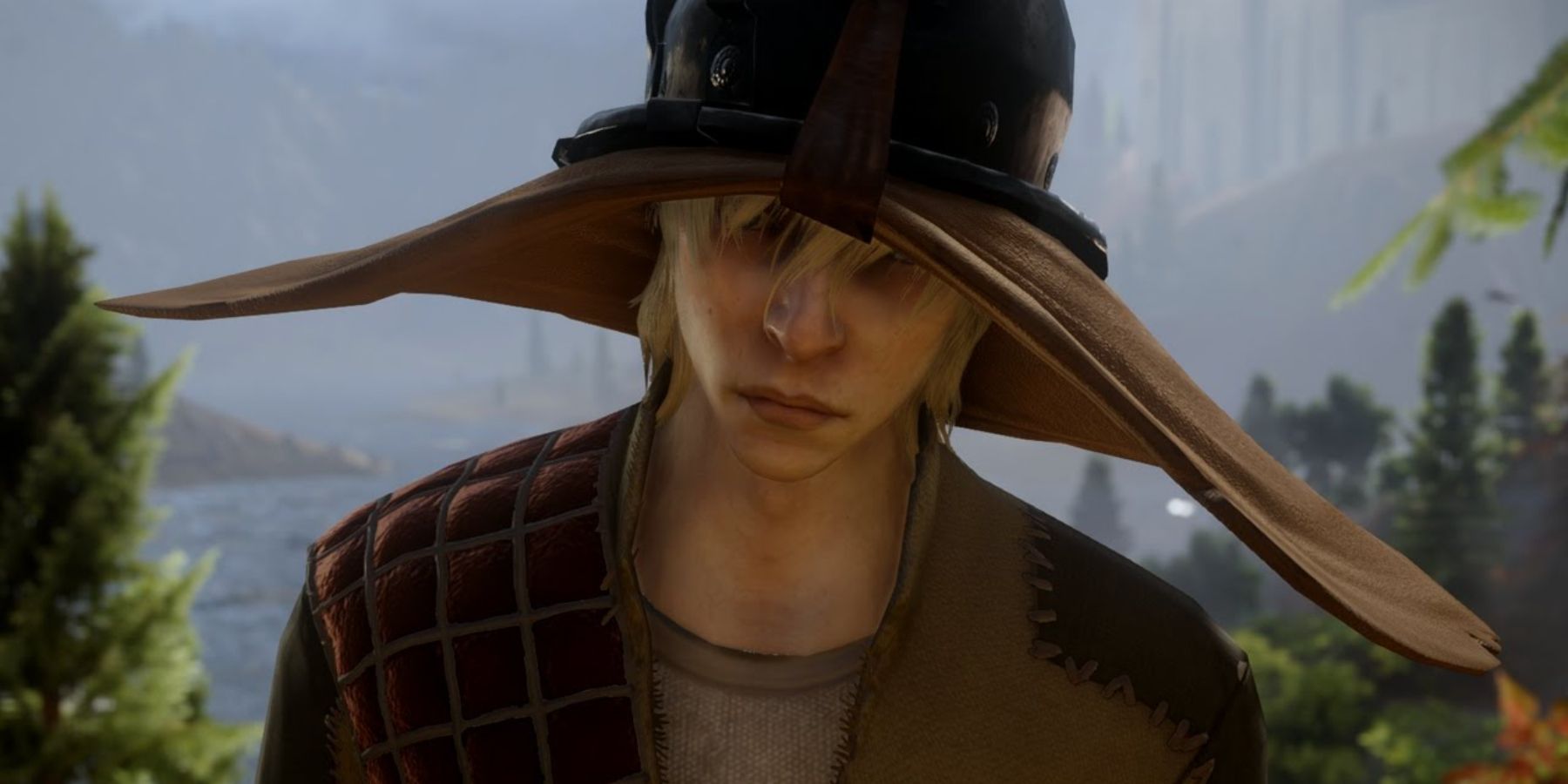 Close up of Cole's face from Dragon Age: Inquisition
