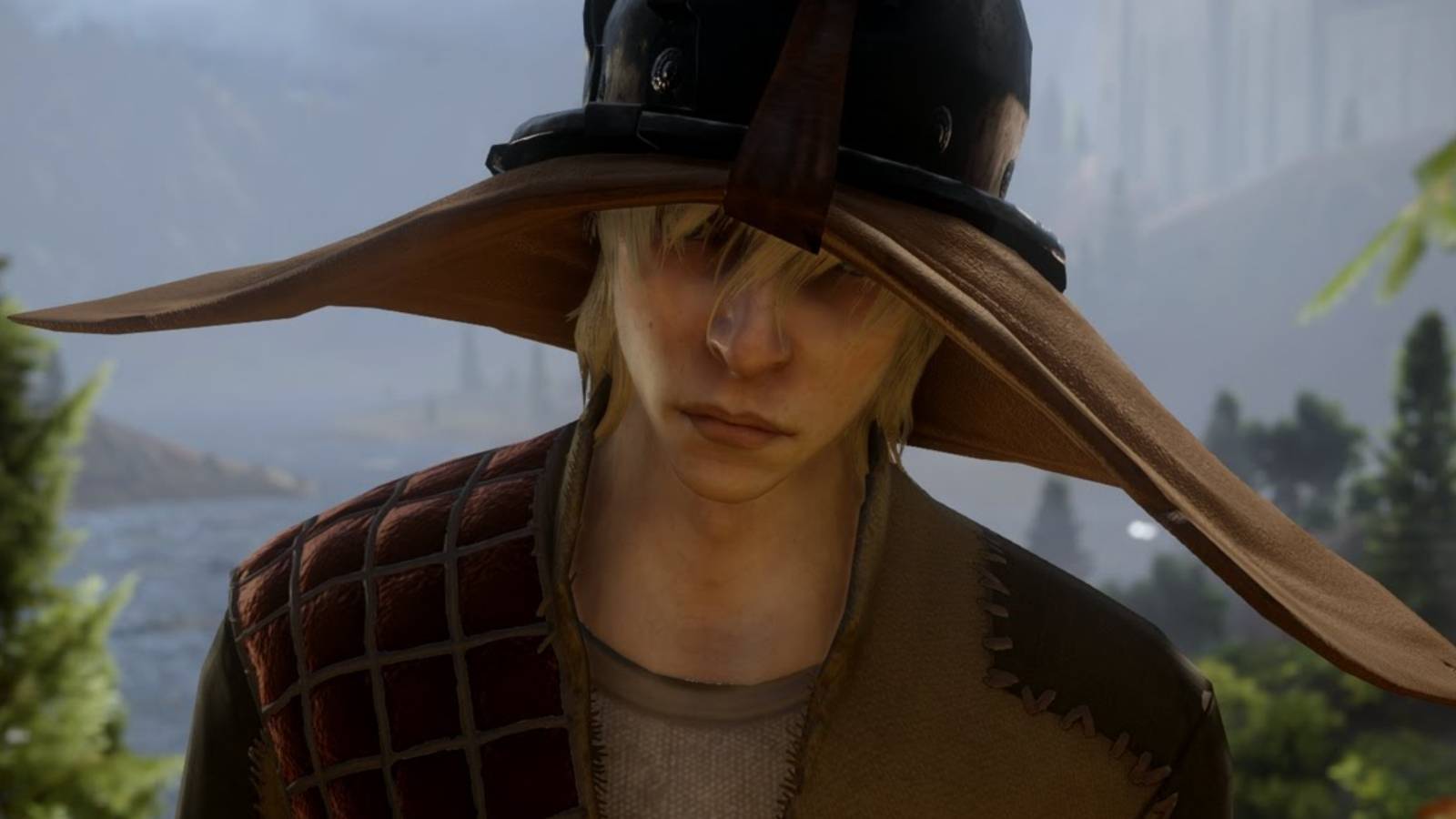 Close up of Cole's face from Dragon Age: Inquisition
