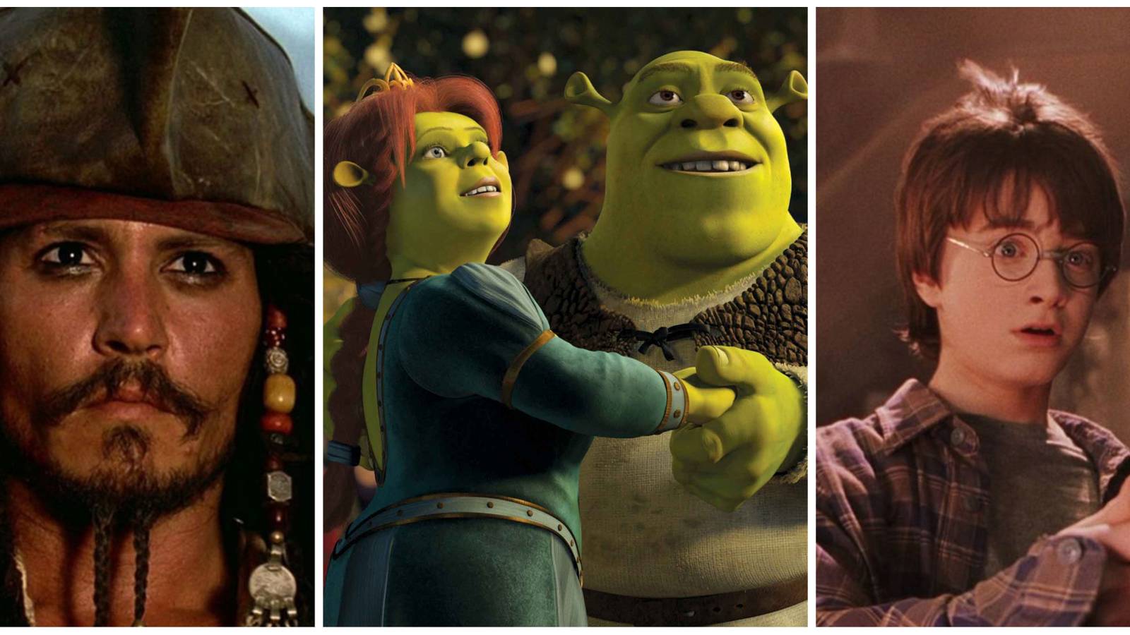 10 Fantasy Movies That Have Awesome World Building Jack Sparrow Shrek Fiona Harry Potter