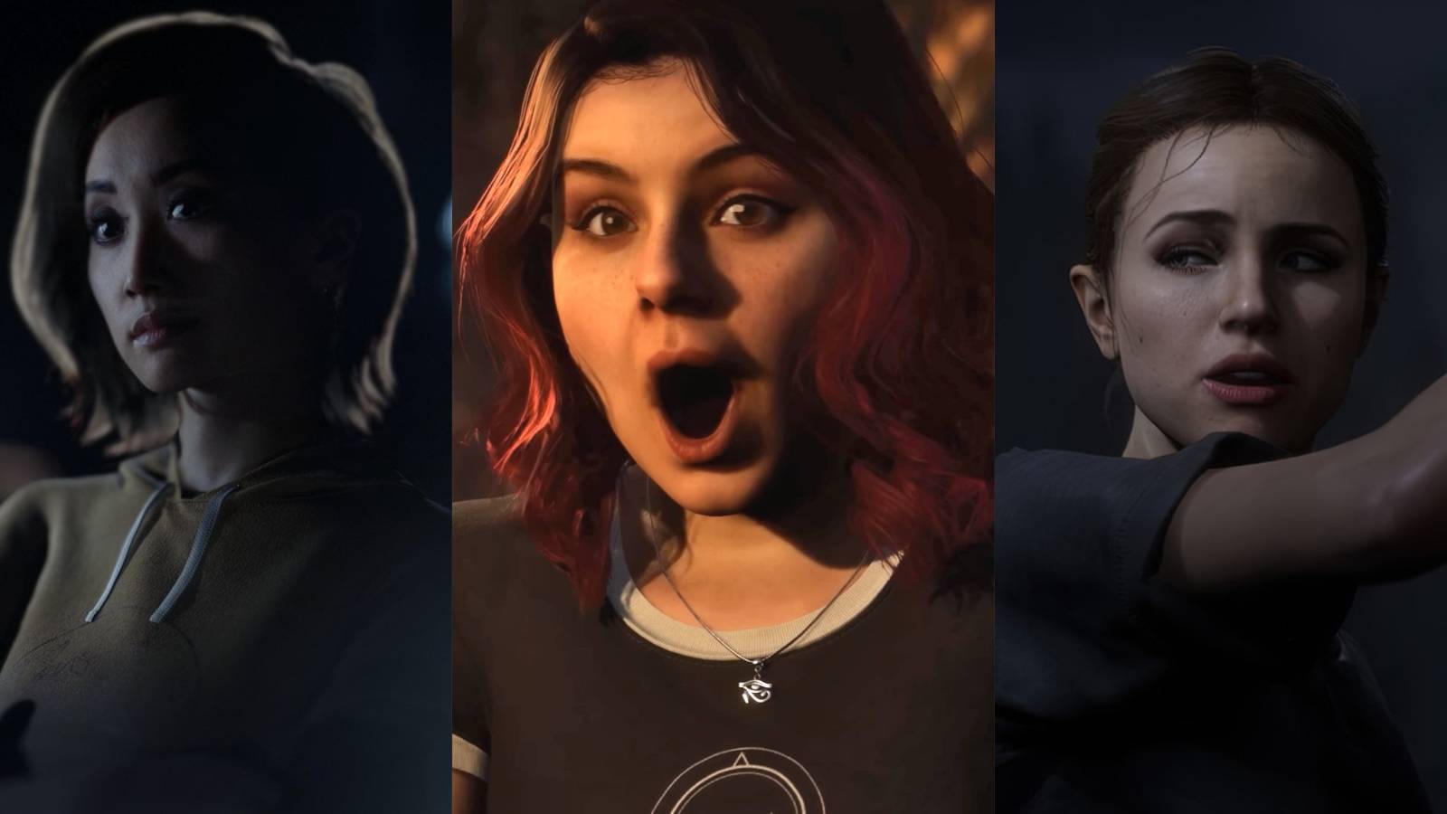 Kaitlyn, Abi, and Emma split image.