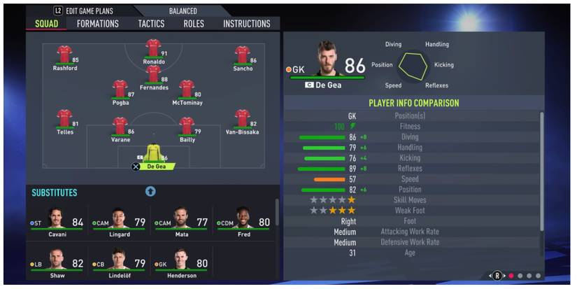David de Gea in fifa 22