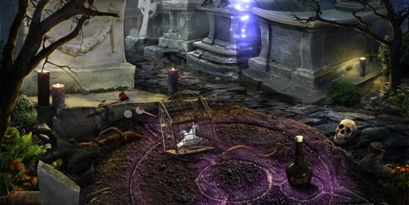 graveyard at night in Deadtime Stories