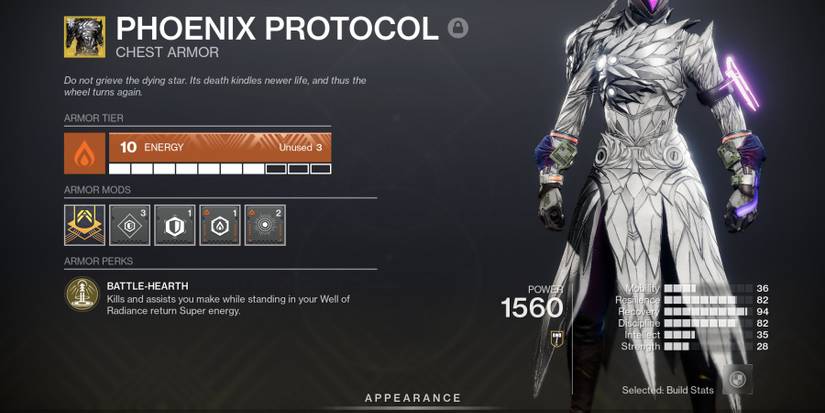 Destiny 2 Phoenix Protocol Exotic Chest Piece