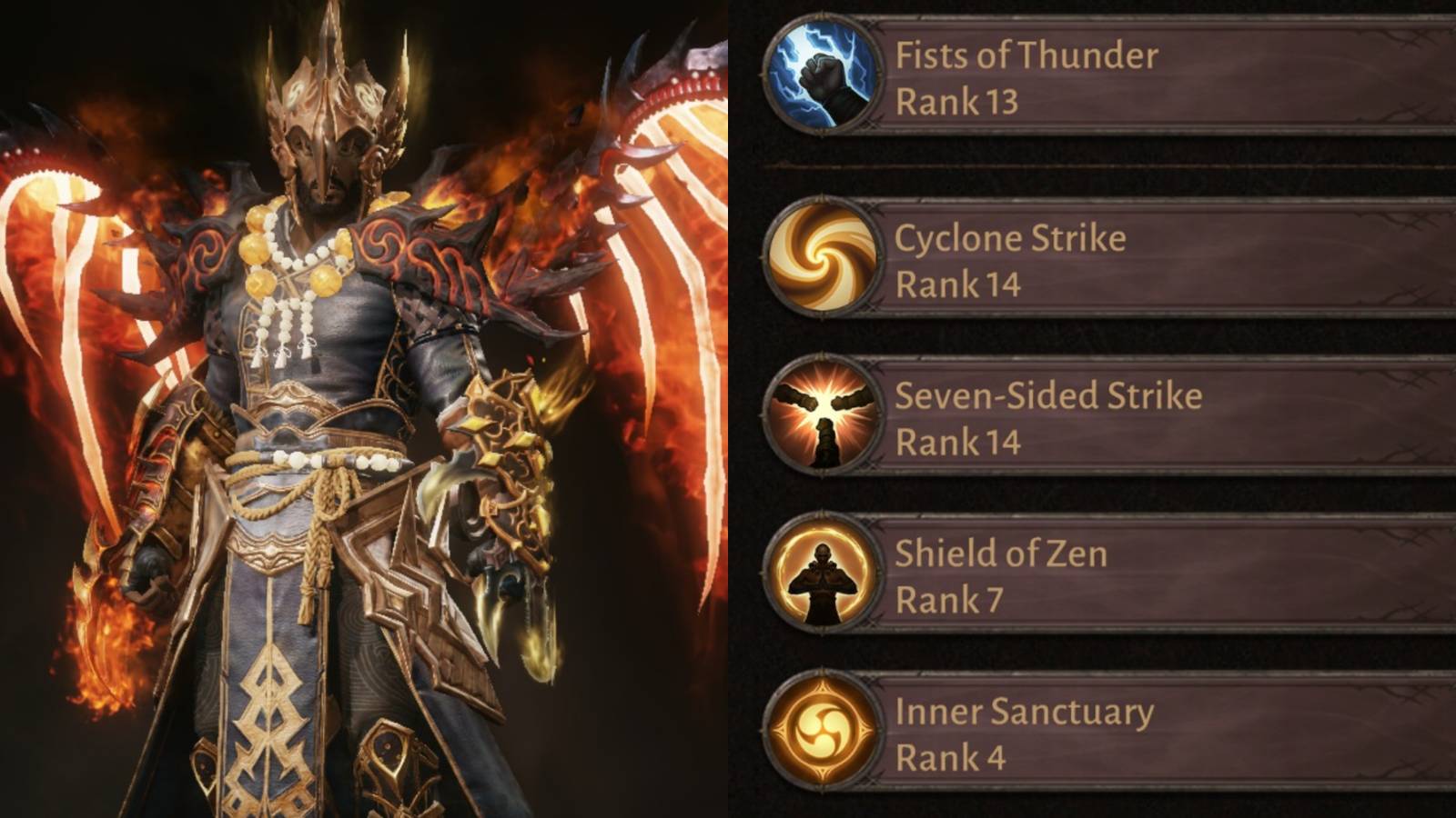 Diablo Immortal Best PvE Challenge Rift Monk Build Collage