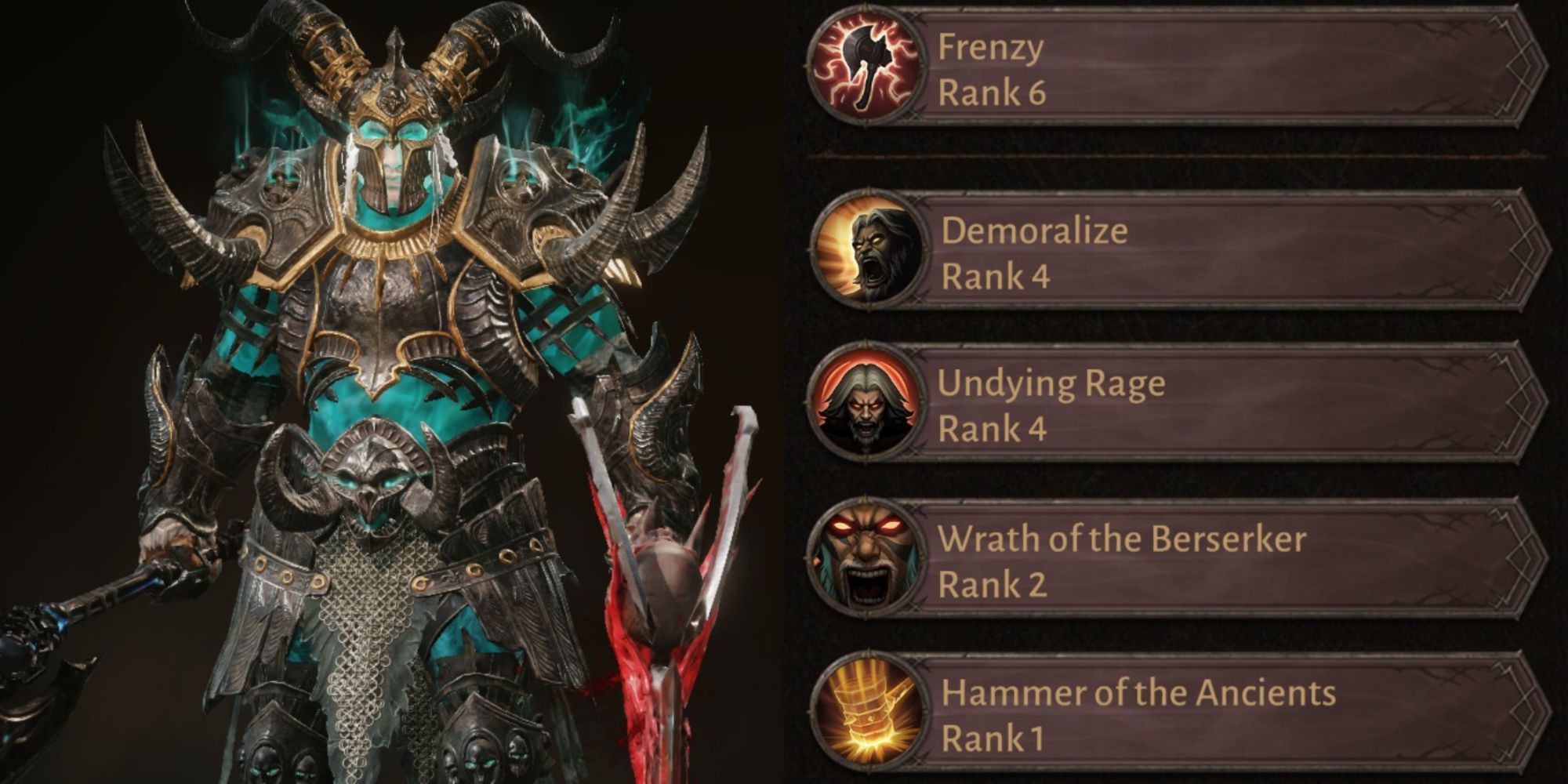 Diablo Immortal Frenzy Barbarian Build Collage