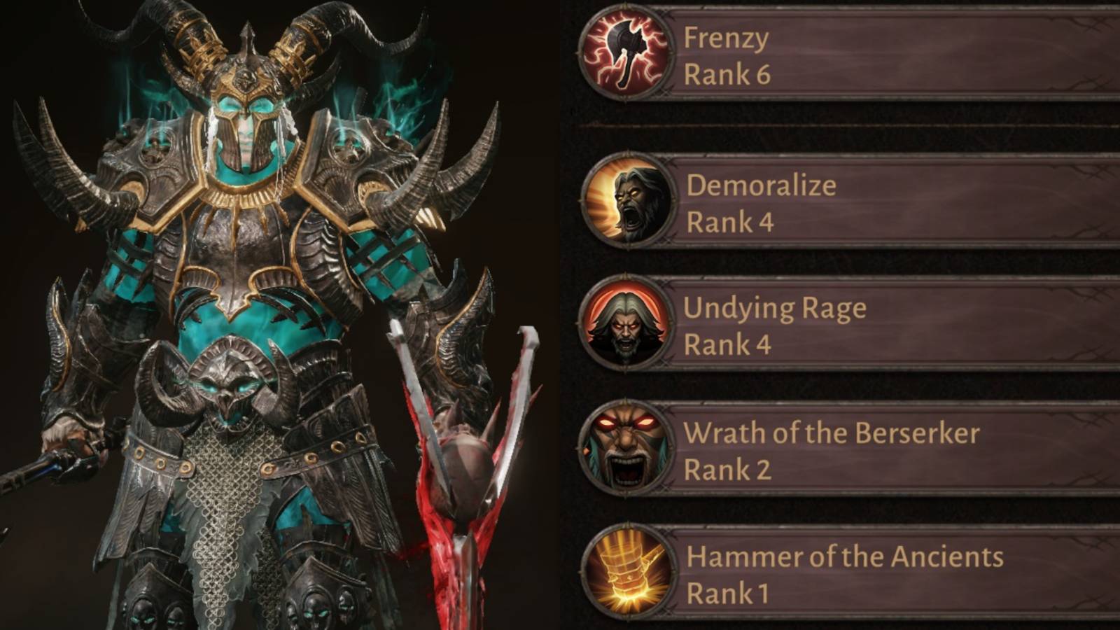 Diablo Immortal Frenzy Barbarian Build Collage