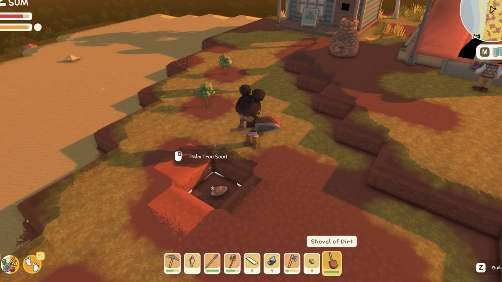 Dinkum Planting With A Shovel