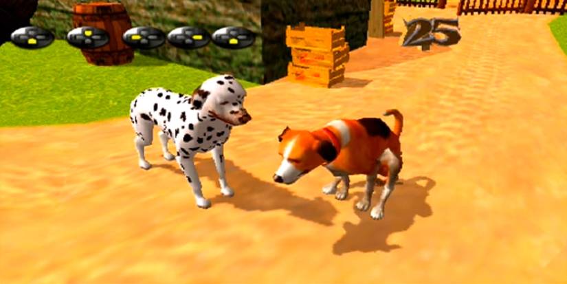 Dogs Life Minigame involving performing tricks