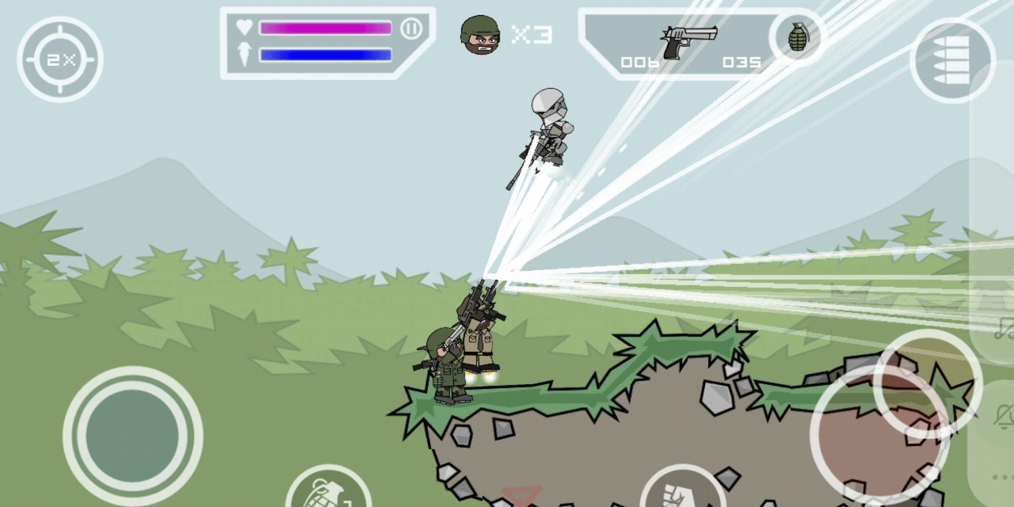 armies fighting in Doodle Army 2