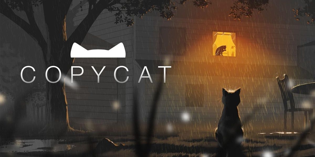 Cat sat in the rain in Copycat poster