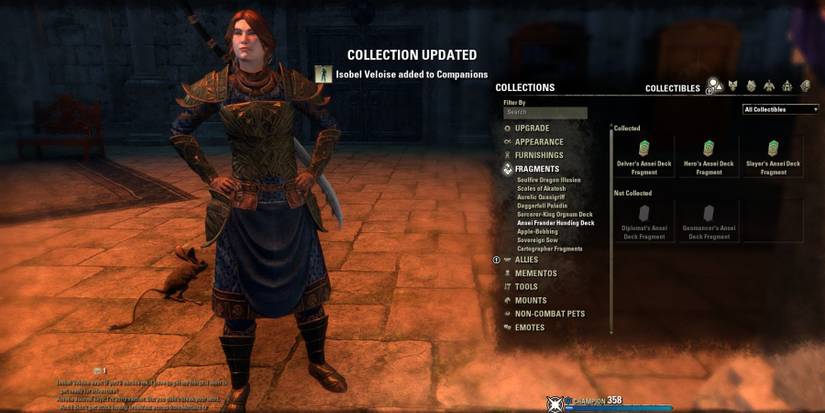 Elder Scrolls Online Isobel Closeup Companion Quest Collections