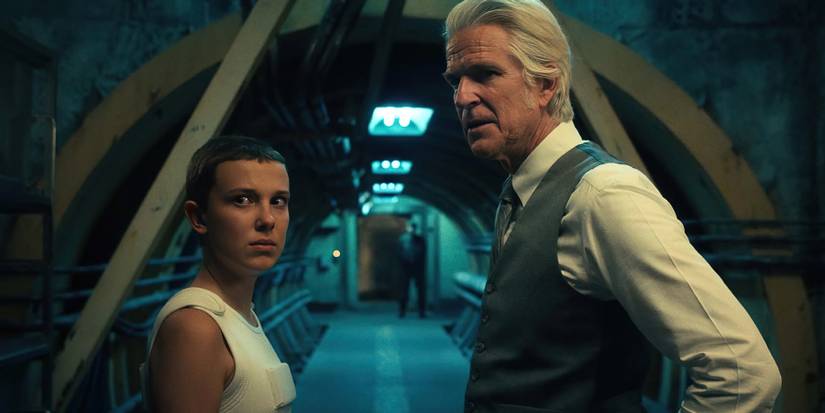 Eleven and Dr. Brenner in season 4 of Stranger Things