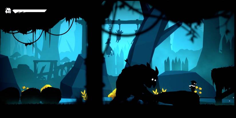 Eternal Hope - Avoid fighting trolls head-on - Player jumps off a weapon and onto a ledge