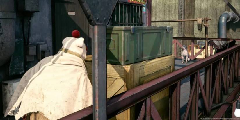 Yuffie and the Guard Dog in Final Fantasy 7 Remake Intergrade