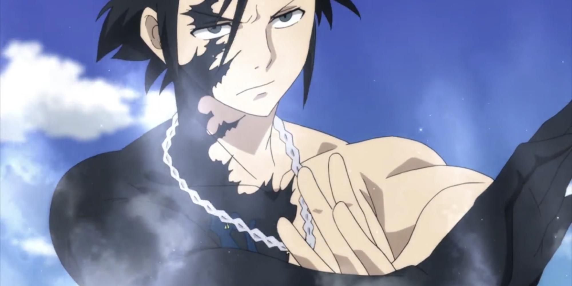 Gray with his tattoo visible in Fairy-Tail