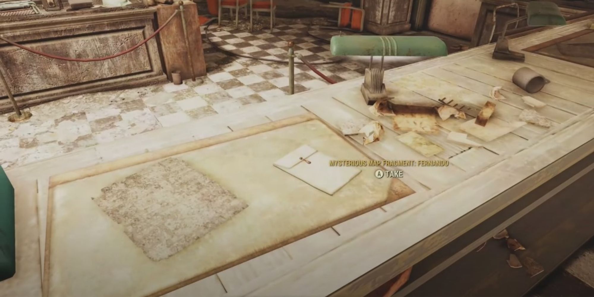 Fallout 76 Mysterious Map Fragment Location In Mothman Museum