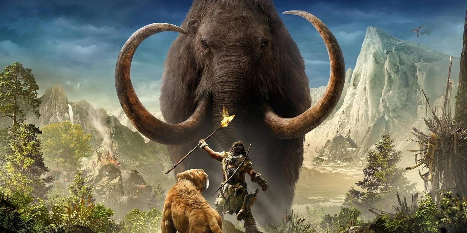 Takkar fighting a Mammoth in Far Cry Primal