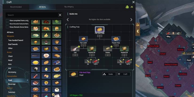 Fish and Chips recipe in Eternal Return