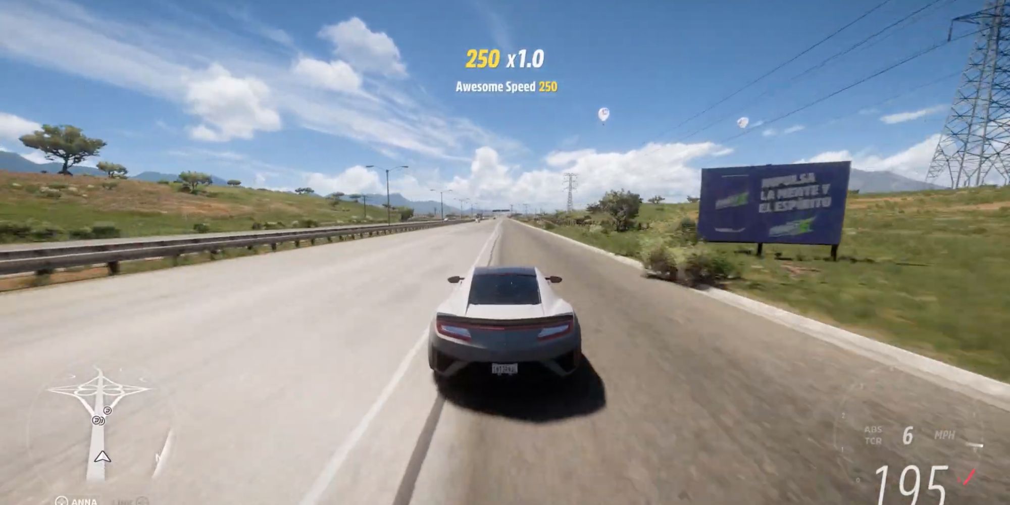 Forza Horizon 5 - Acura NSX - Player accelerates at top speed to win the race