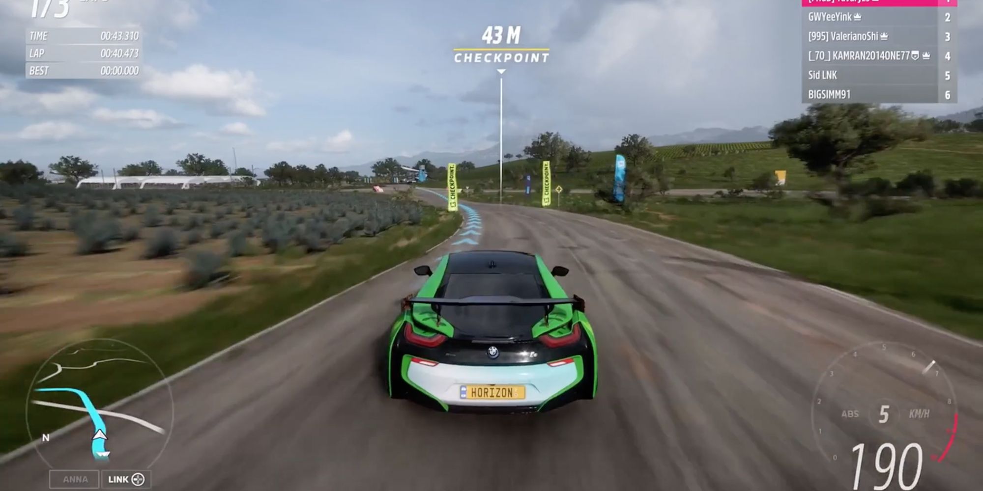 Forza Horizon 5 - BMW i8 - Player drives through the streets of Mexico in an electric sports car