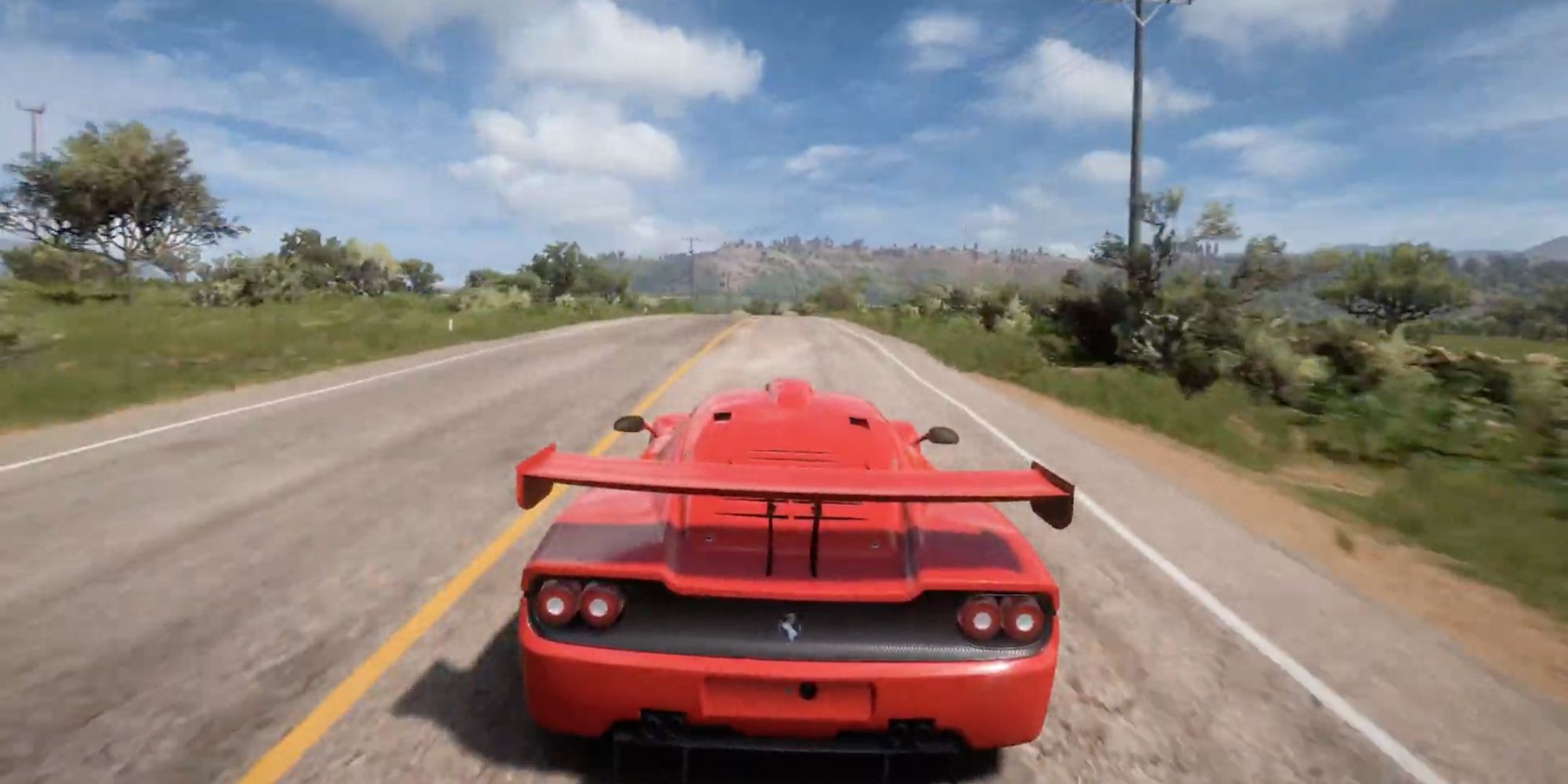 Forza Horizon 5 - Ferrari F50 GT - Player blazes past racers in a red sports car