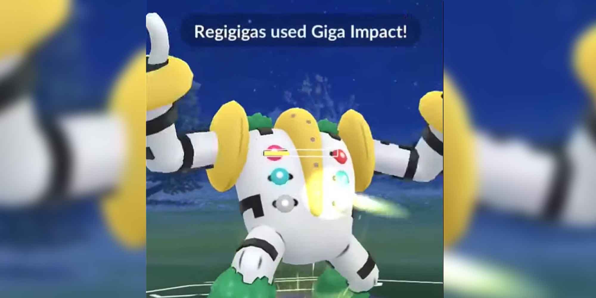 Regigigas using Giga Impact in Pokemon GO