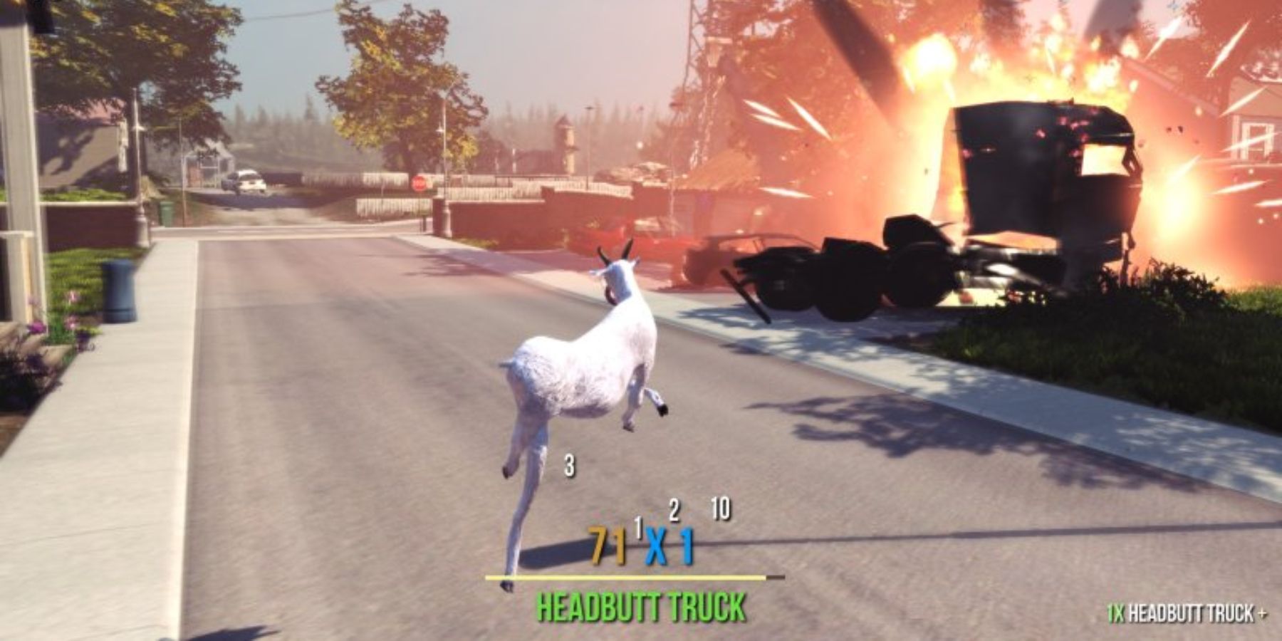 Goat Simulator exploding truck