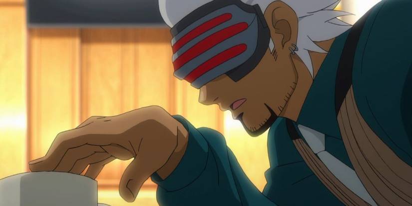 Godot Drinking Coffee In Season 2 Of The Ace Attorney Anime