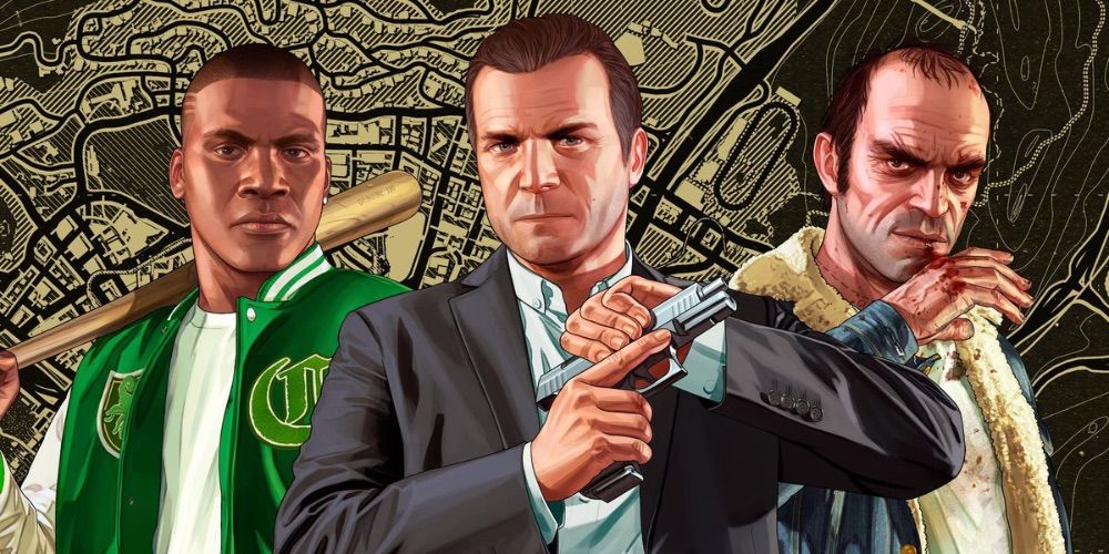 The Protagonists Franklin, Michael and Trevor of Grand Theft Auto V