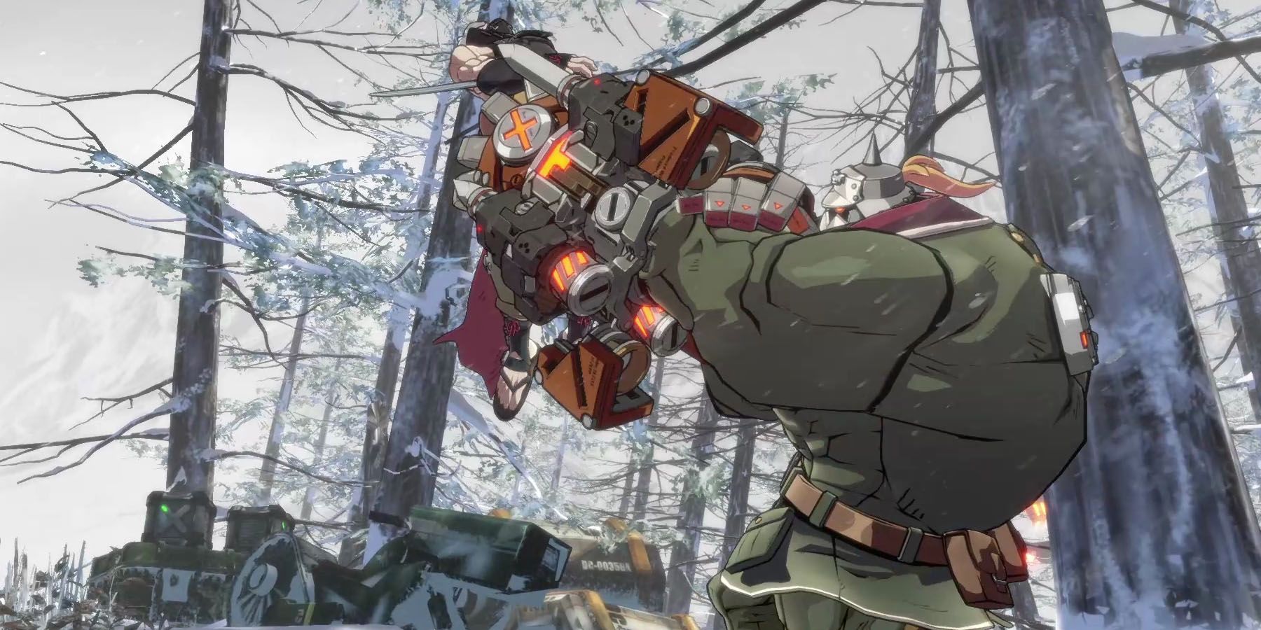 Grappler Potemkin executing a throw in Guilty Gear Strive