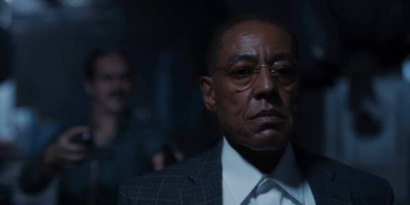 Gus Fring held at gunpoint by Lalo Salamanca in Better Call Saul