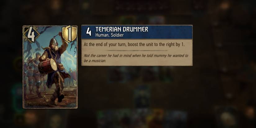 Gwent - Rogue Mage - Drummer Card