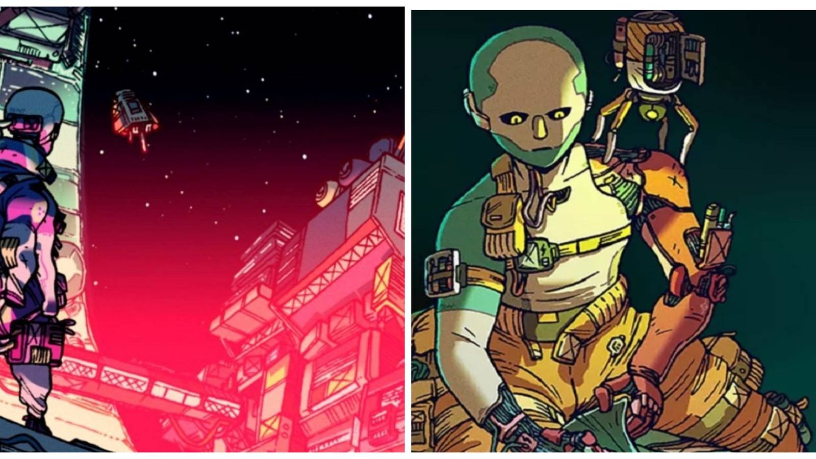 Citizen Sleeper Custom Header Featuring Two Different Game Characters