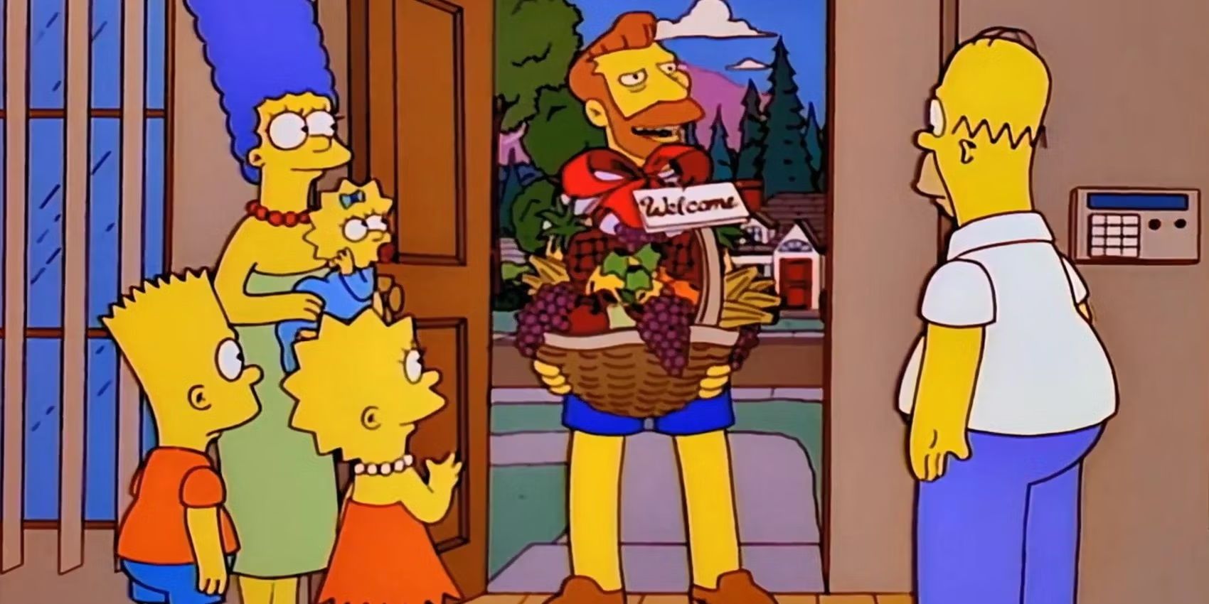 Хэнк Скорпио приветствует Симпсонов по соседству в 